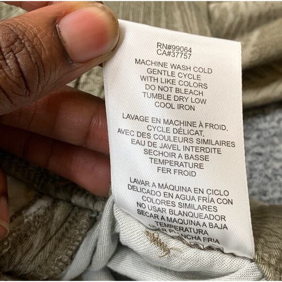 RVCA Pants Womens S Small Ivy Palm Leaf Elastic Waist Pockets Curve Open Hem - Picture 9 of 12